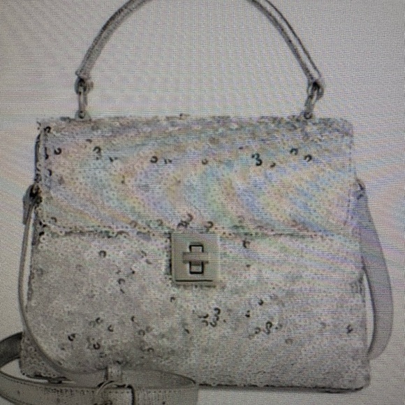Chic Silver Sequin Shoulder Bag - Picture 1 of 4